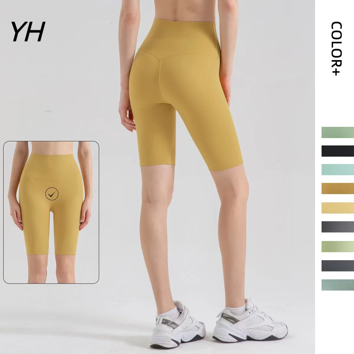 LULU Summer Ladies Gym Shorts Anti Squat High Waist Premium Butter Soft Fitness Tight Ladies Yoga Leggings Cycling Gym Training
