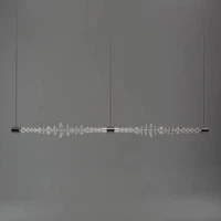 new italian creative glass line shaped table chandelier exhibition hall dining room space decorative light