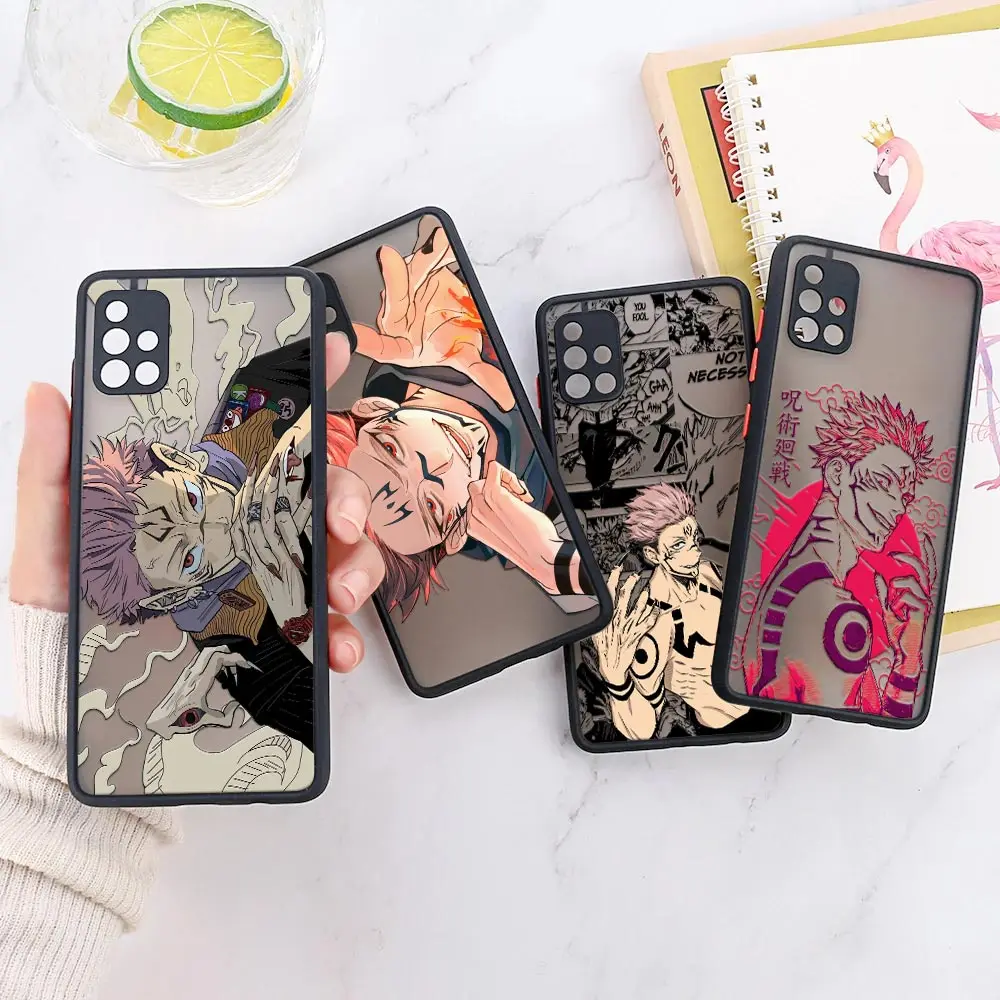 

Jujutsu Kaisen Cases For Samsung Galaxy A13 Coque Samsung A52 A53 A72 A73 A23 A33 21S A52s A32 A51 Matte Cover Sukuna Gojo Anime