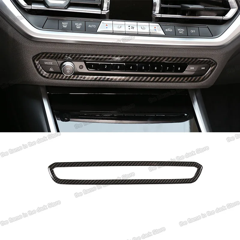 Лсртв2017 карбоновые волокна ABS регулировка звука мультимедиа автомобильных облицовок для Bmw 3 4 серии G20 G22 G23 G26 интерьерные аксессуары 2020 2021 годов.