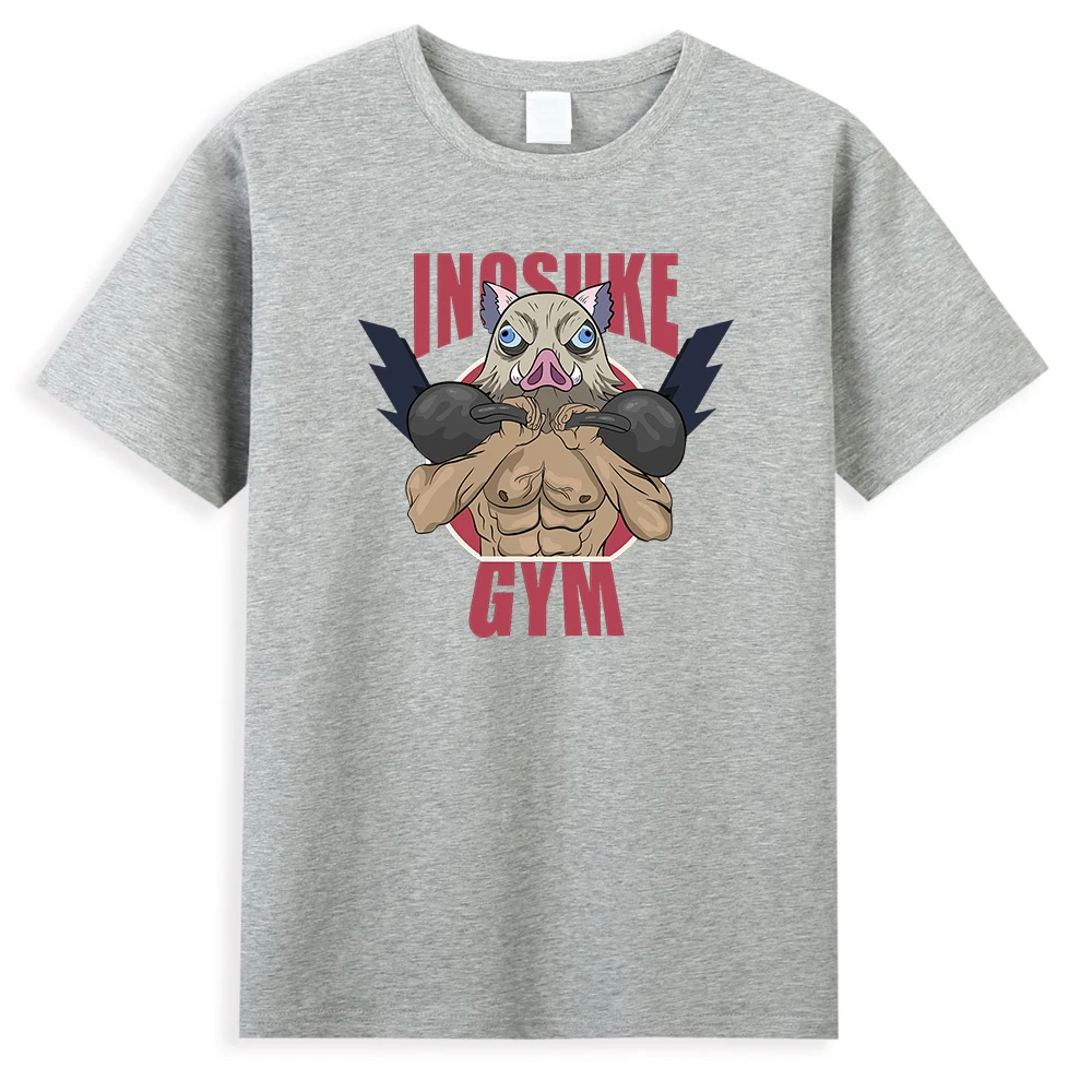 

Demon Slayer Inosuke Anime T Shirt Men Kawaii Cartoon Graphic Tees Cotton Unisex Tops Creativity Fashion Male Tshirt Clothing