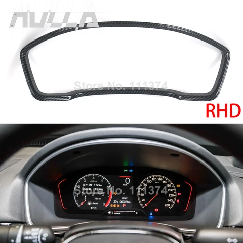 RHD или левый руль для Honda Civic 11th 2022-2025, крышка рамы приборной панели, декоративная отделка, аксессуары из АБС-пластика из карбона