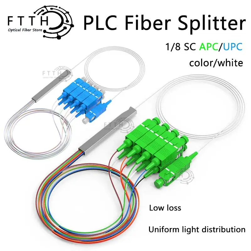 Фотоэлемент 1x8 SC/APC 0,9 мм стальная трубка Mini Blockless FTTH SM 1*8 SC