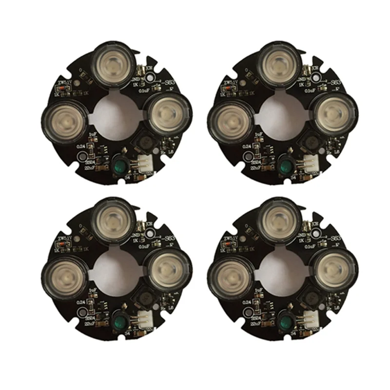 

4X 3 Array IR Led Spot Light Infrared 3X IR LED Board for CCTV Cameras Night Vision (53mm Diameter)