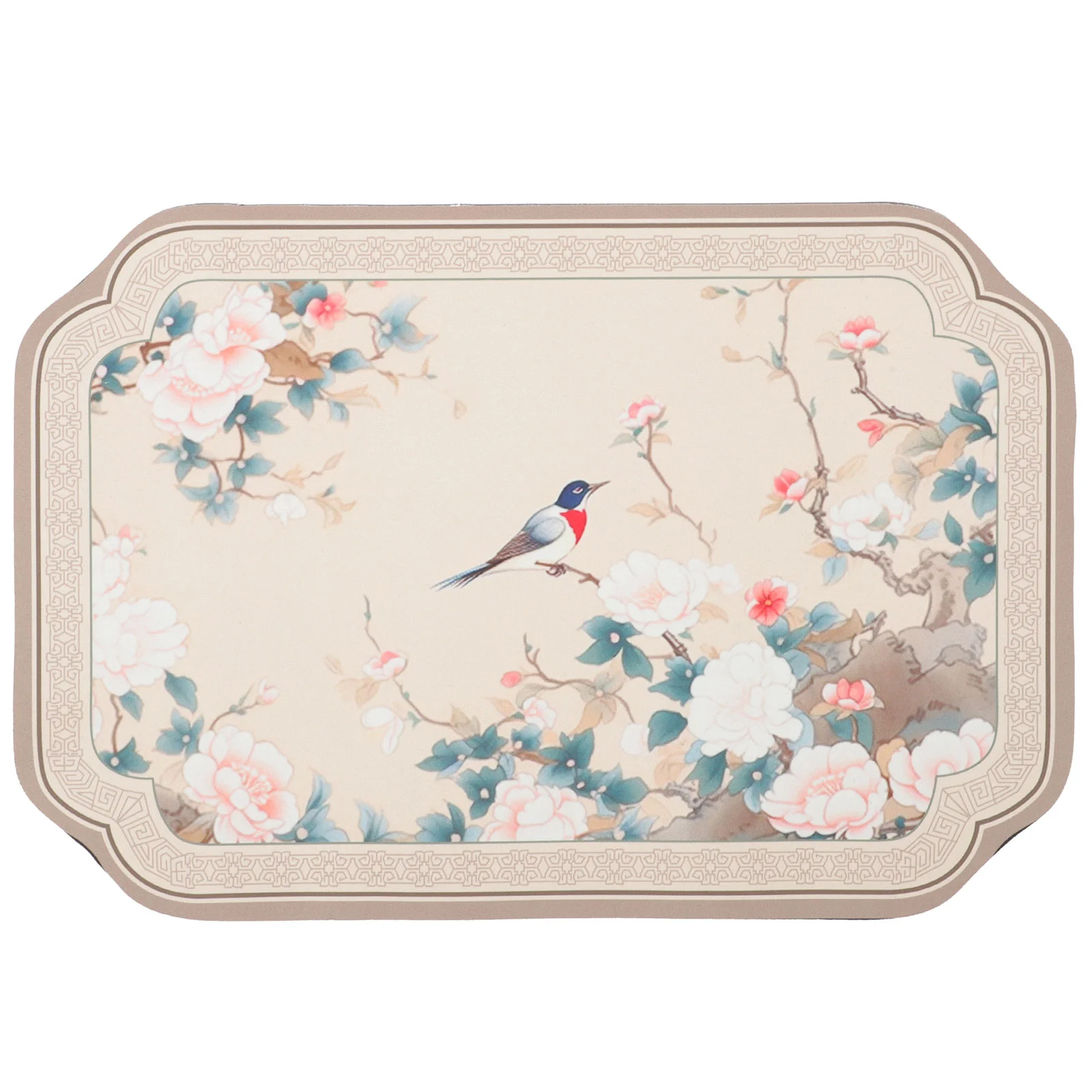 

Area Rugs Flower And Bird Pattern Absorbent Bathroom Rug Anti- Indoor Mat