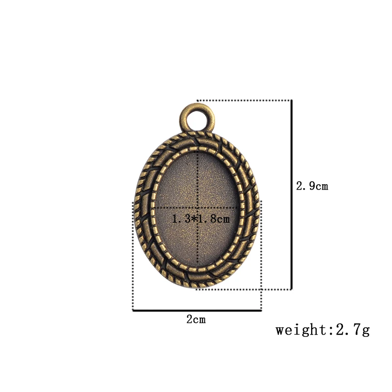 10 шт. 13x18 мм Внутренний размер античное посеребренное черное бронзовое простое