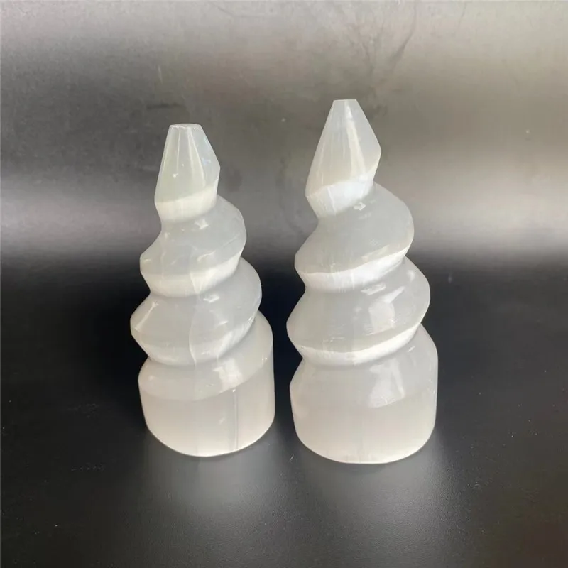 

Natural Selenite Tower Crystal Energy Skyscraper Handmade Healing Cleansing Wholesale