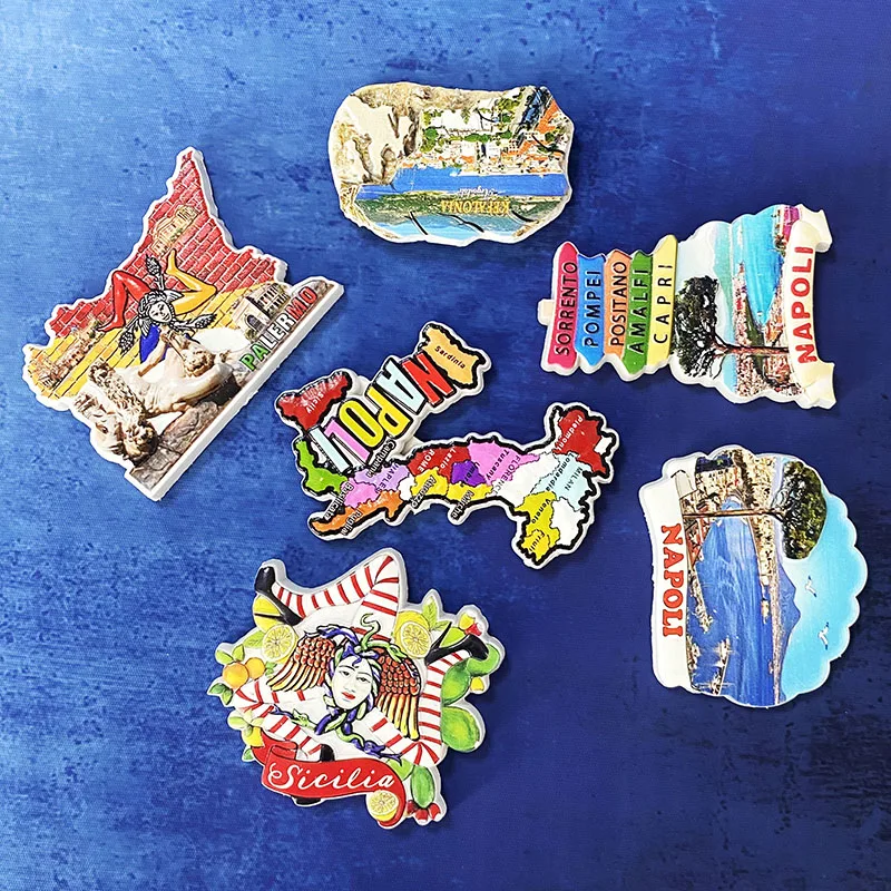 Kefalonia Неаполь Сицилия путешествия сувениры Креативные 3D магниты на холодильник