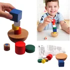 Деревянные игрушки для детей, башня-вобблинг, Развивающие деревянные строительные блоки, Игрушки для раннего обучения, подарок для детей CL0648H