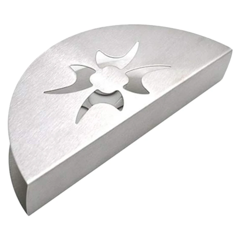 

Creative Paper Towel Holder Stainless Steel Napkin Holder Fanshaped Organizer Container Home Party Dining Table Decoration