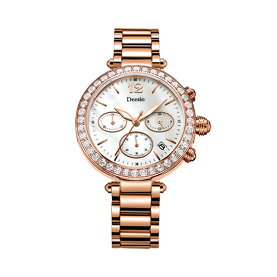 Роскошные женские кварцевые часы Deesio водонепроницаемые наручные с японским