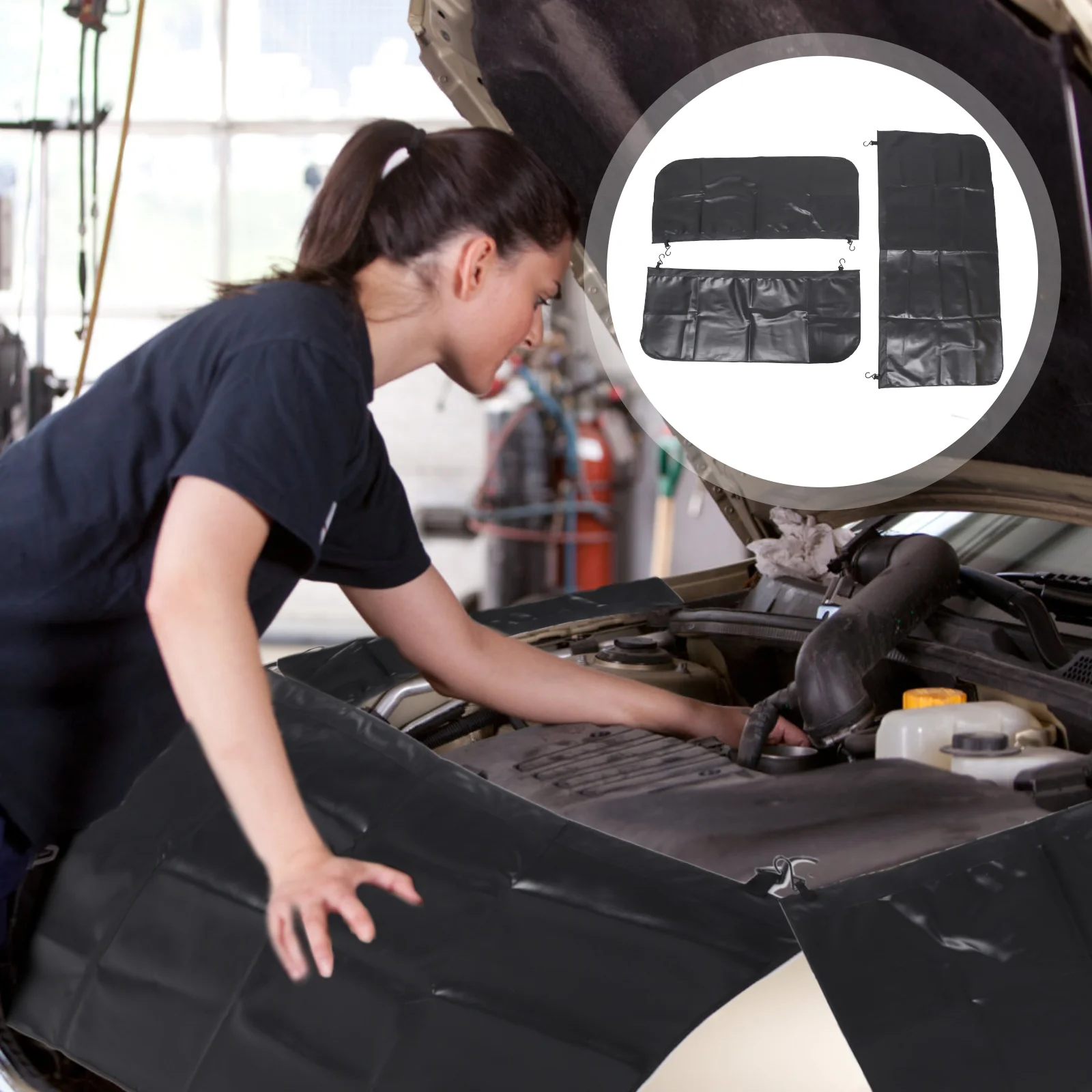 Защитная накладка магнитный чехол для ремонта автомобиля грязезащитный коврик