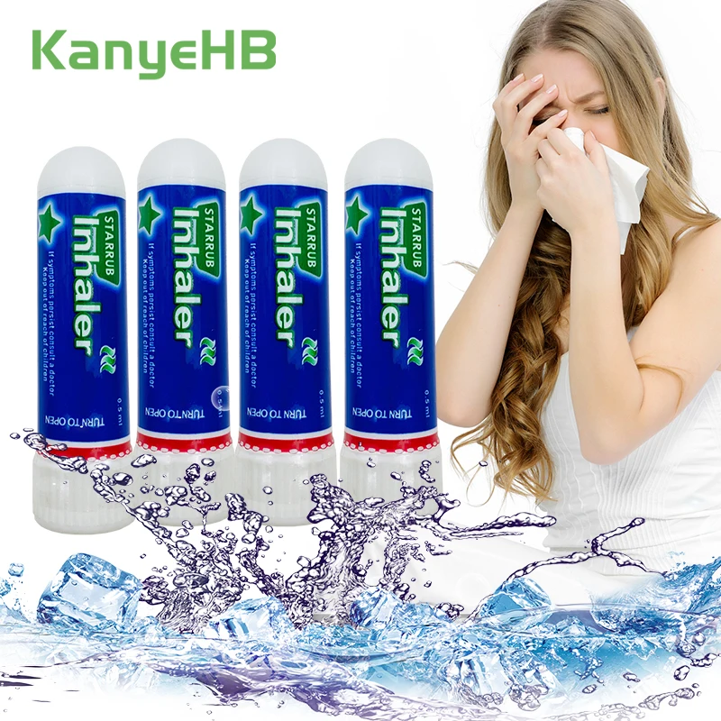 

4pcs Rhinitis Treatment Nasal Inhaler Chronic Rhinitis Relief Cream Nose Congestion Runny Medical Herbal Essential Mint Oil A364