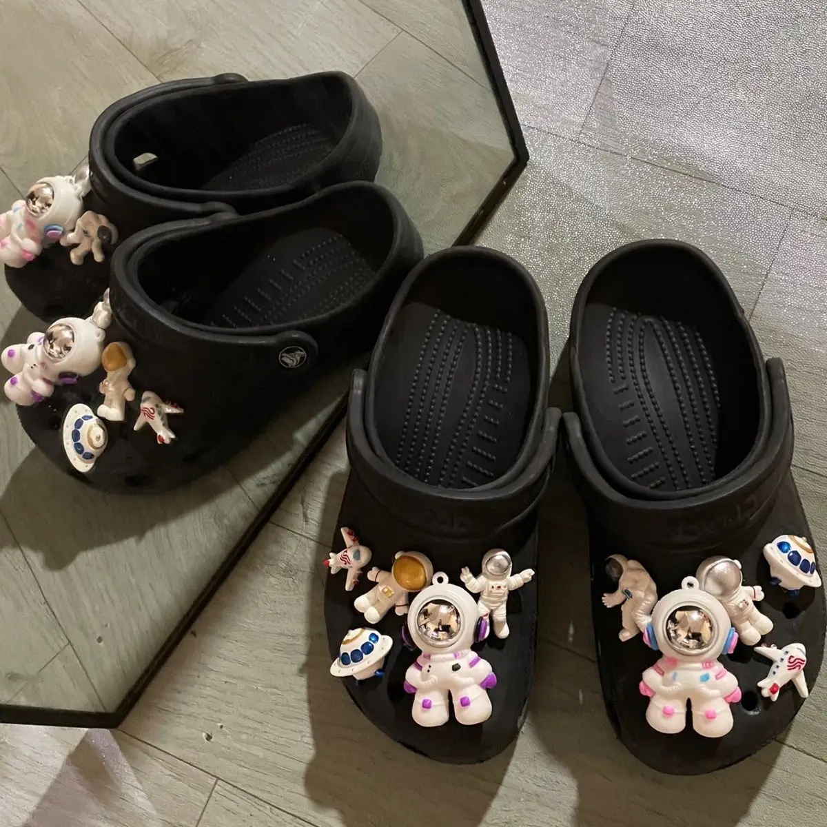 

Новинка 2022, подвески для обуви для Crocs, набор для самостоятельного астронавта, подвески, дизайнерские аксессуары, прекрасное украшение для с...