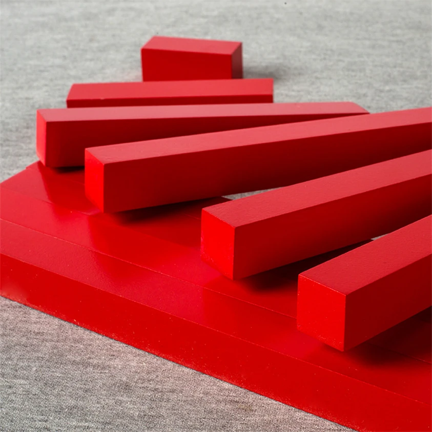 

Montessori Puzzle Red Rods Learning Eudcation Toys For Kids 2 To 4 Years Old Classroom Supplies Teaching Children Gift D86Y