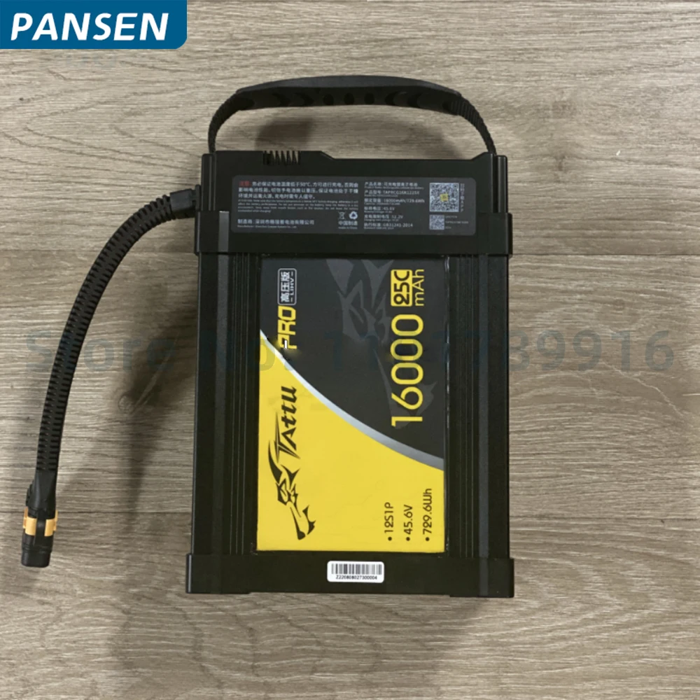 TATTU HV 16000mAh 15C 12S 45,6 V 710,4 Wh литиевая полимерная аккумуляторная батарея lipo аккумулятор для EFT DIY RC Drone UAV модель