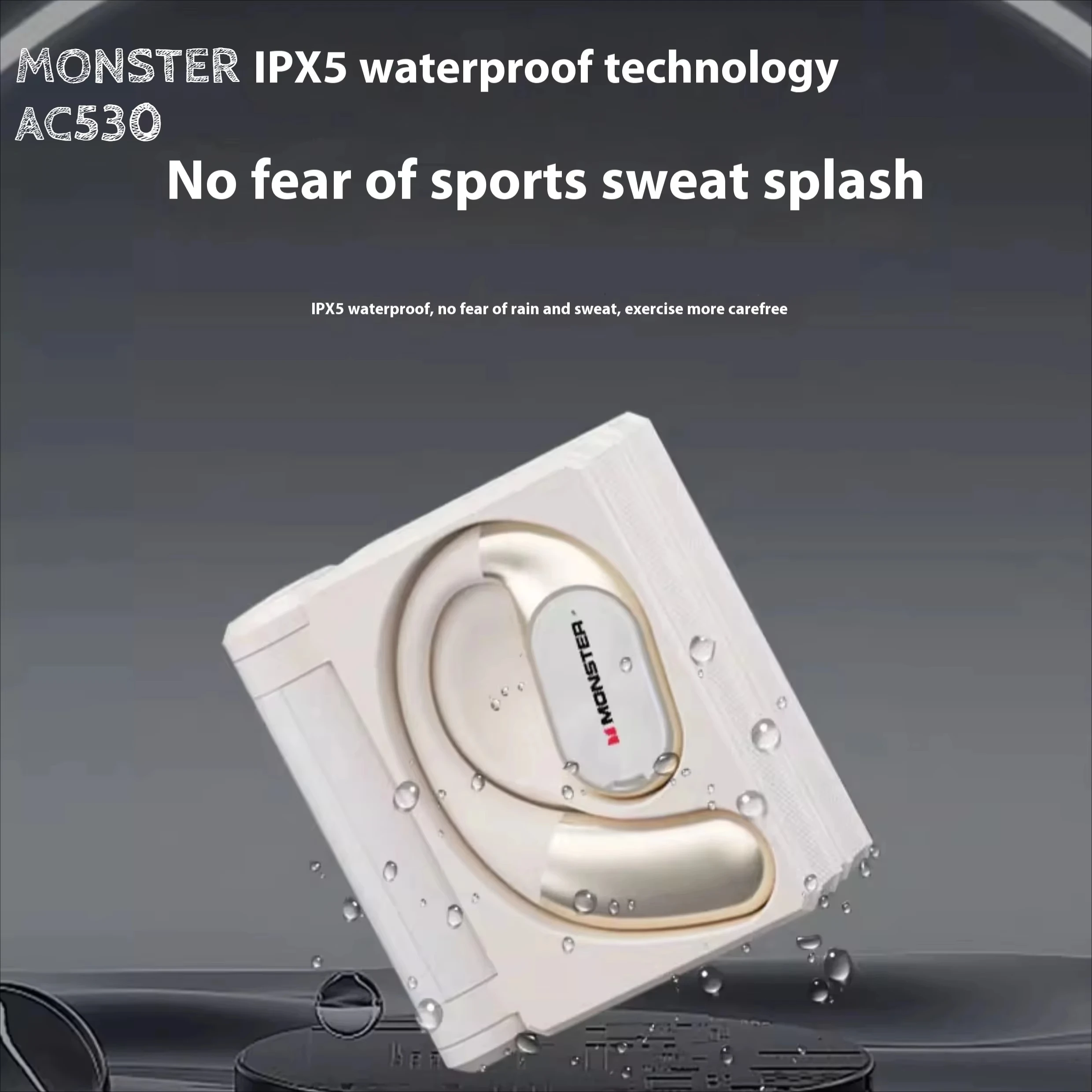 Фото Беспроводные наушники Monster AC530 с креплением на ухо, Bluetooth-гарнитура, идеально подходят для любителей спорта и бега №2