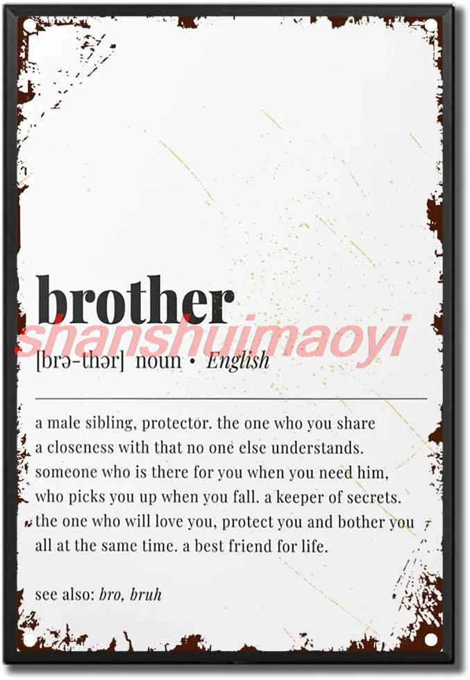 Винтажная жестяная вывеска Define Noun Meaning 20x30 см