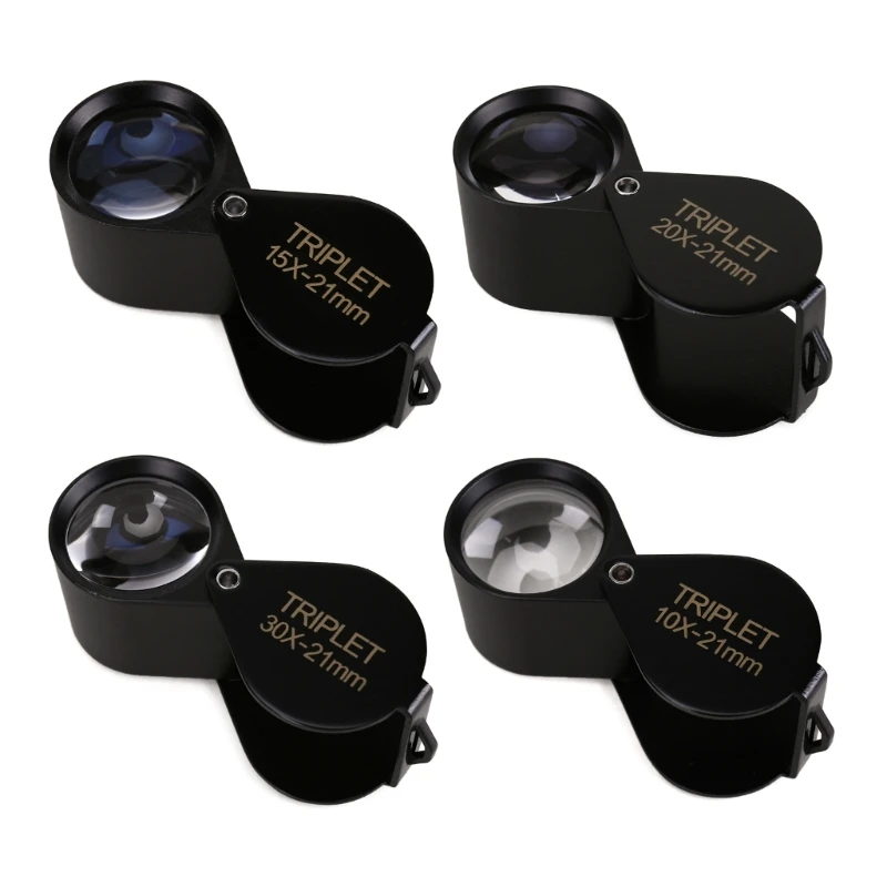 

Handheld Magnifying Glass 10X/15X/20X/30X Magnifying Lens Eye-Loupe Magnifier for Science Inspection Jewelry Coin Stamps