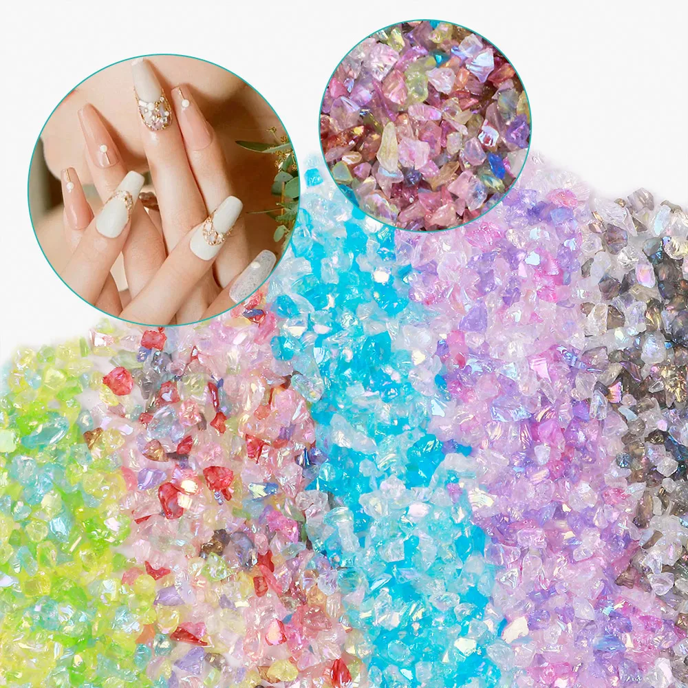 

20g Irregular Glass Stone Broken Ctystal Glitter Rhinestone For Jewelry DIY Nail Art Decoration Accessories B0136