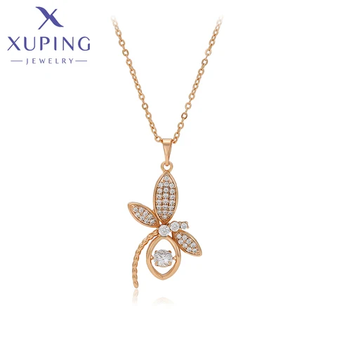 Xuping ювелирные изделия Новое поступление животное специальный камень медный сплав ожерелье золотого цвета женский изысканный подарок X000837006