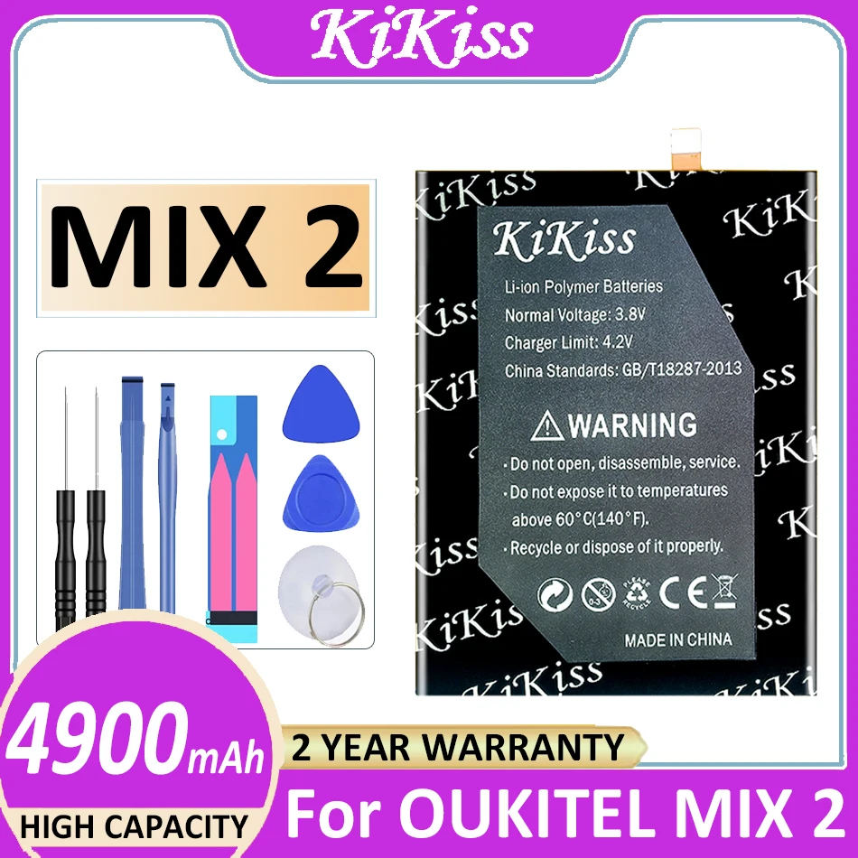 

Оригинальный аккумулятор KiKiss MIX2 4900 мАч для OUKITEL MIX 2 Мобильный телефон Bateria