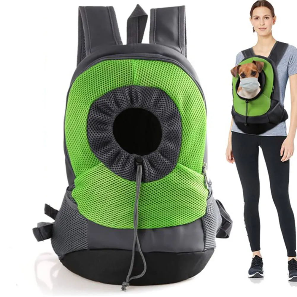 

Side Pocket Hiking For Cats Dogs Camping Pet Backpack Breathable Mesh Soft Shoulder Bag Outdoor Travel Adjustable Strap Daily