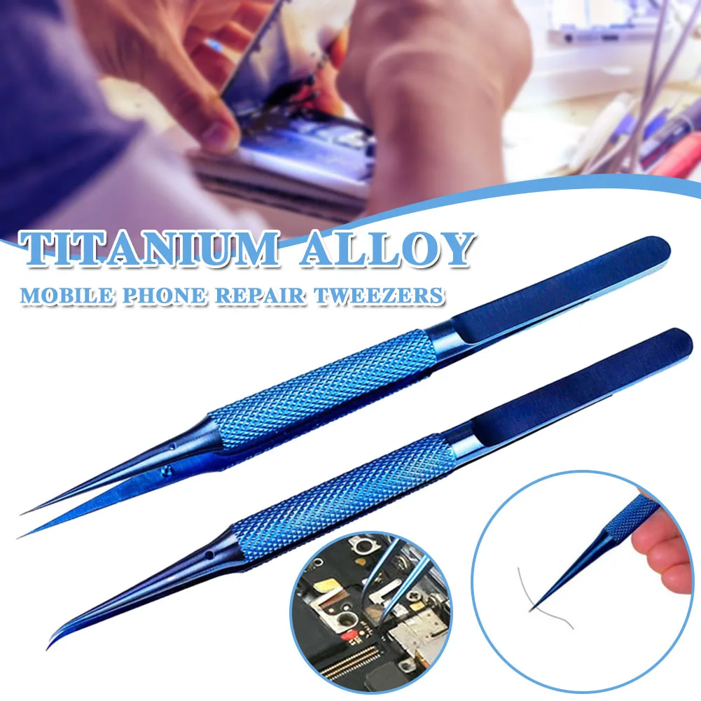 

0.15mm Tip Repair Tweezers Fly Line Fingerprint Forceps Clips Hand Tool