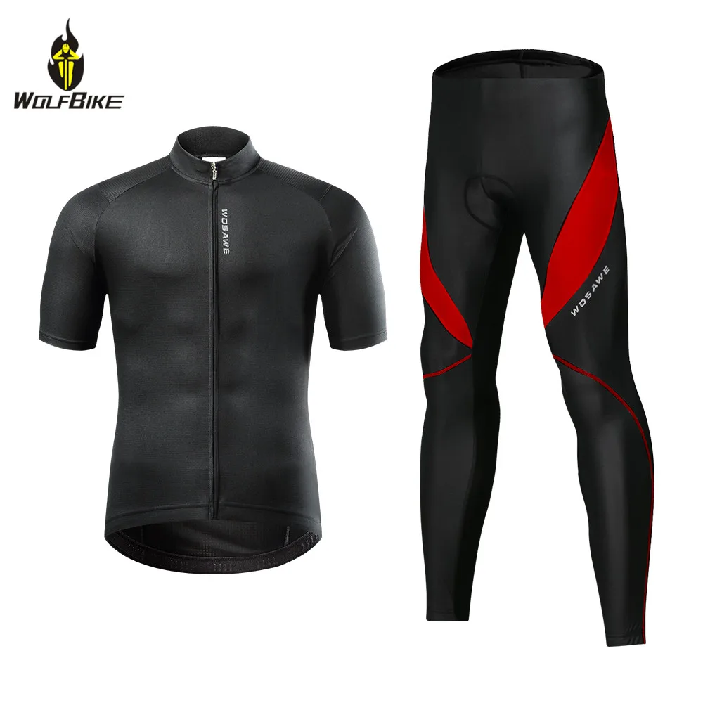 

Весенний мужской светоотражающий велосипедный комплект WOSAWE, комплект из джерси и мягких брюк, рубашка с коротким рукавом и брюки, костюм, од...