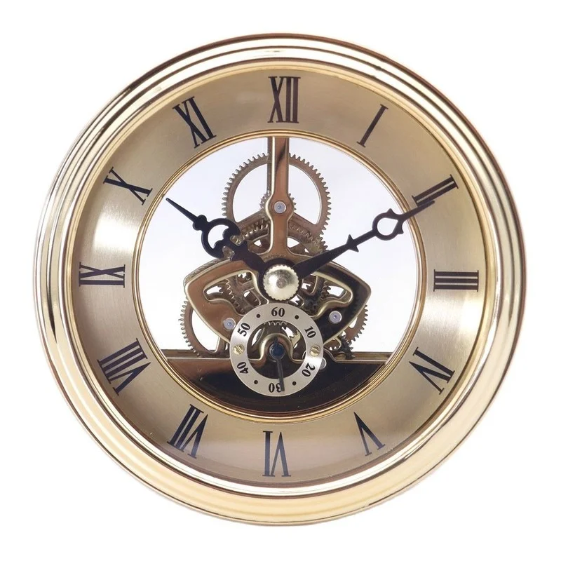 

3D Luxury Wall Clock Gold Retro Table Clocks Gift Wall Shabby Chic Accessories Metal Transparent Movement Reloj Pared Home Decor
