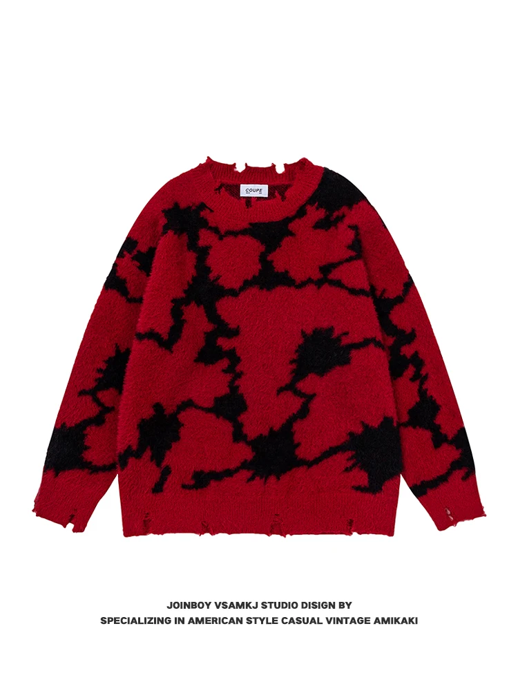 Mu Shibao американский винтажный модный бренд Fried Street осень 2023 новый вязаный