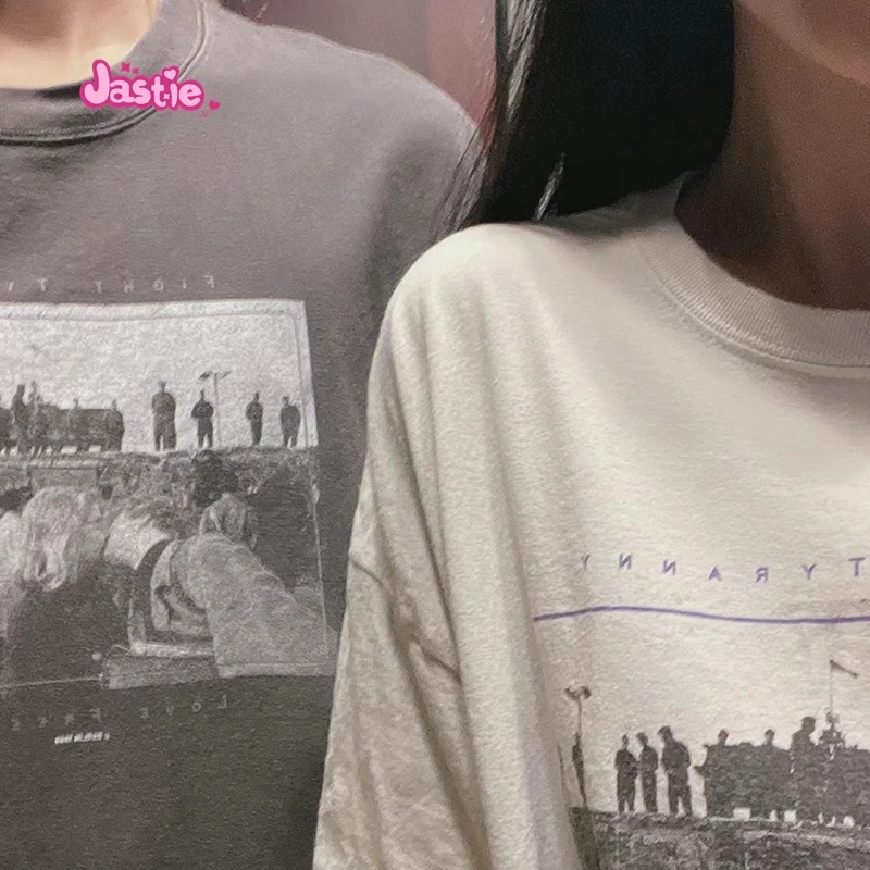 Футболка женская хлопковая с круглым вырезом винтажная Классическая рубашка