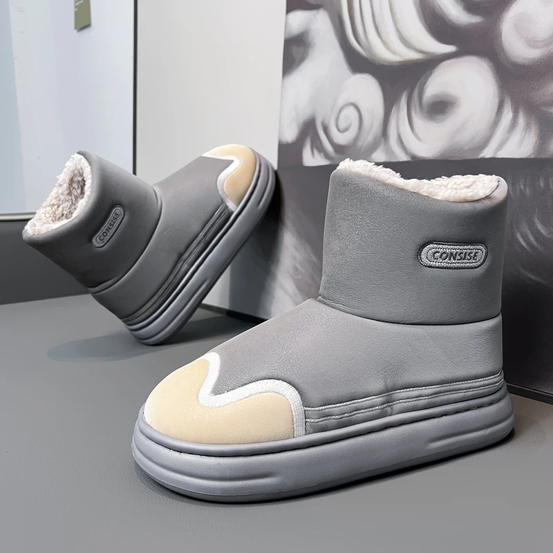 

Зимние ботинки, мужская и женская обувь, теплая меховая обувь для мужчин, мужские Ботильоны унисекс, водонепроницаемая мужская обувь, мужская обувь на платформе