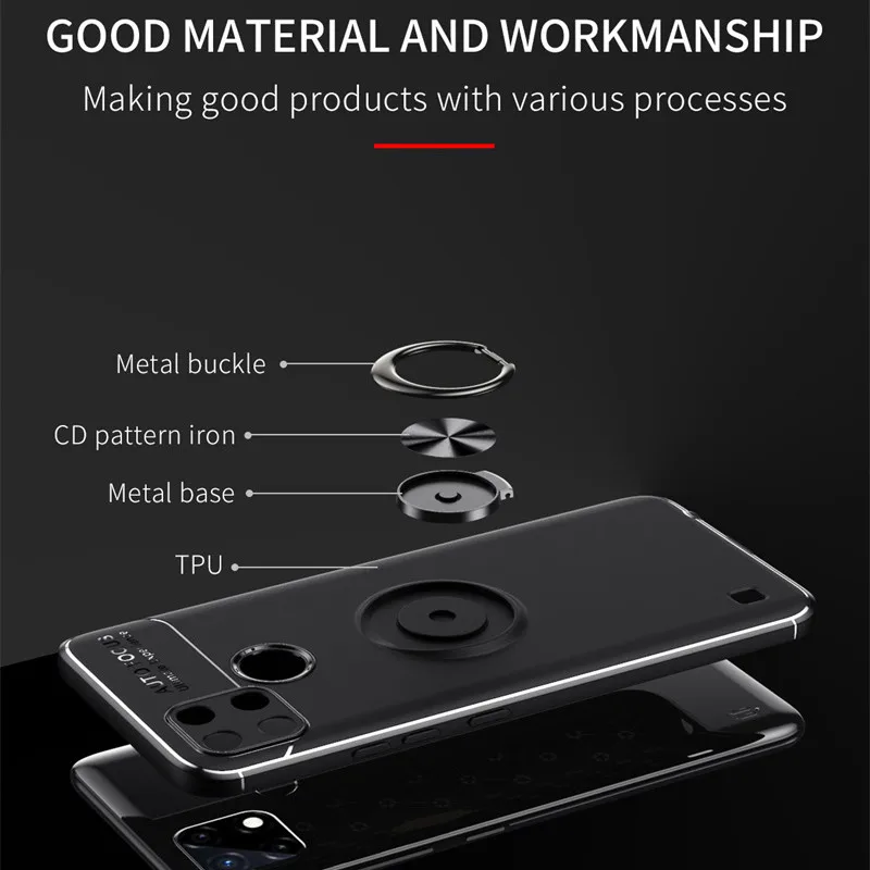 For Realme C21Y Case Cover For OPPO Realme C21Y Capas Soft Ring Magnetic Holder For Cover Realme GT Neo 2 GT 2 C25Y C21Y Fundas