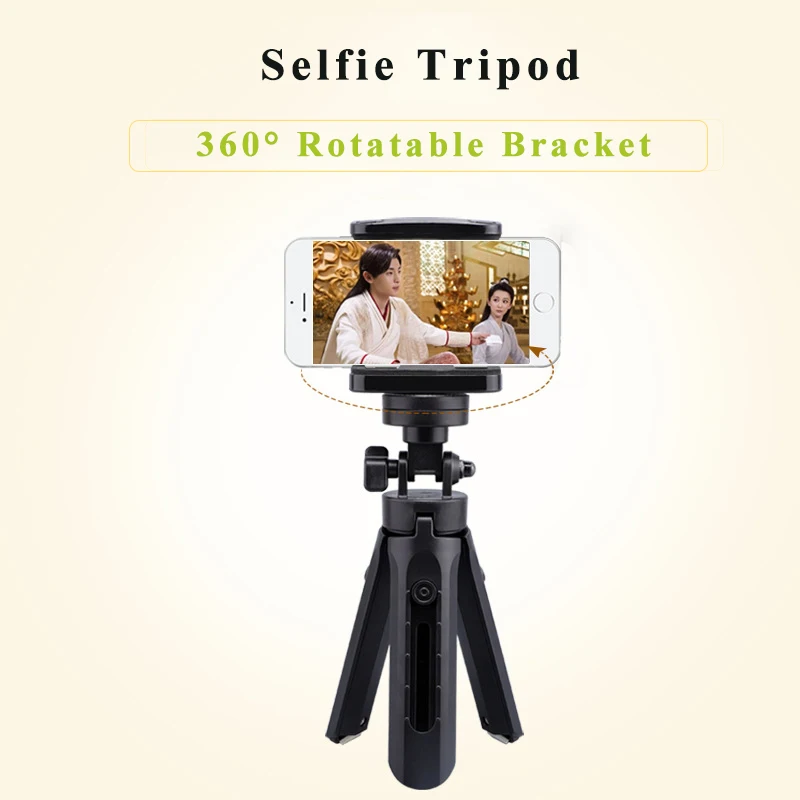 mini selfie retractable tripod phone holder stand tripod monopod for gopro 6smooth qdji osmo portable collapsible tripode free global shipping