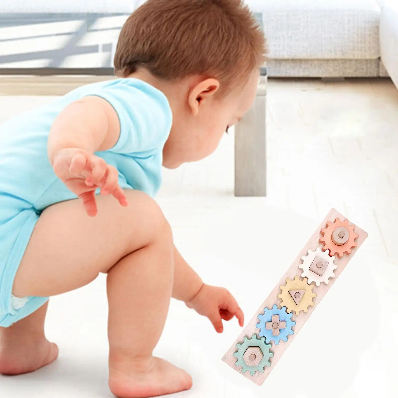 

Montessori Gear Building Block Motor Skill for Boys Girls Birthday Gifts