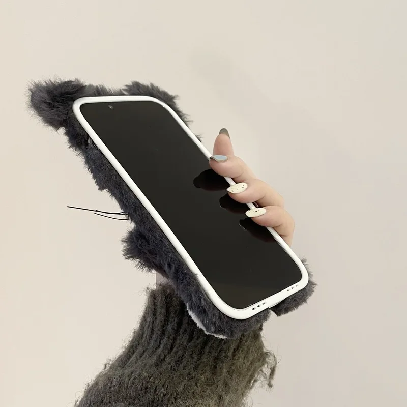 Косплей чехол для iPhone Ins Korean Cute Cartoon Grey Cat