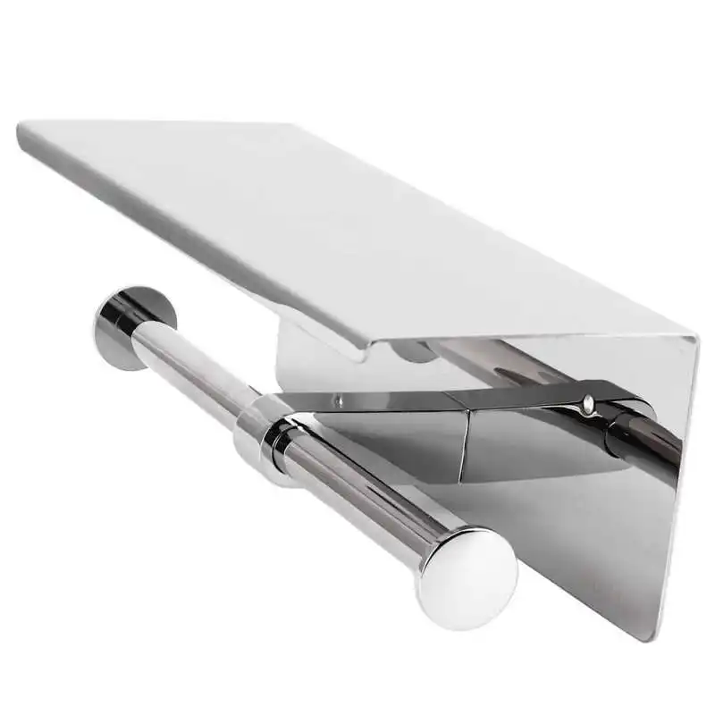 

Wall Mounted Toilet Roll Holder Punching Free Toilet Paper Holder for Kitchen