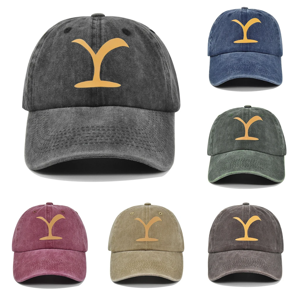 

Y Printed Baseball Cap for Women Bun Ponytail Hats Adjustable Sports Hat Embroidery Sunscreen Hat