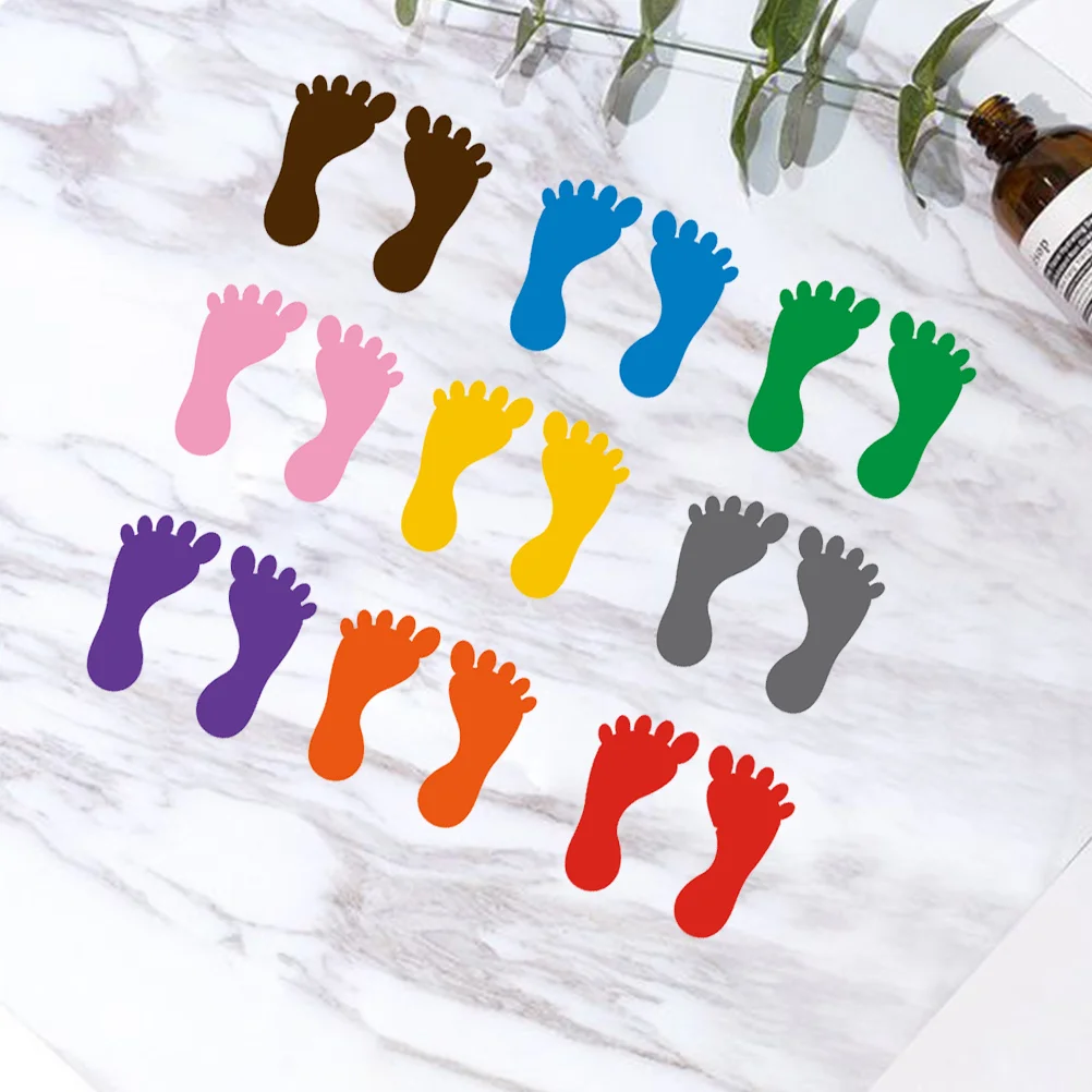 

Stickers Floor Footprint Decals Anti Classroom Bathroom Sticker Kids Footprints Decal Stair Ground Wall Accents Feet Foot