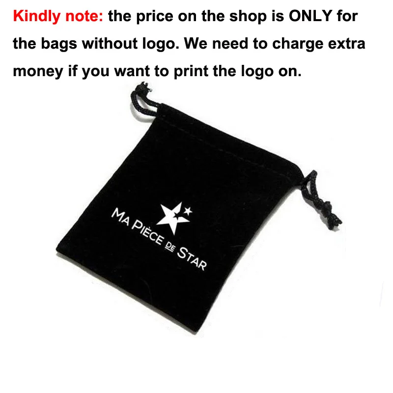 50 PCS/lot 7x9 9x12 30x40cm Big Black Velvet Bags Drawstring Pouches For Jewelry Chirstmas Gift Storage Packing Bag Custom Logo images - 6