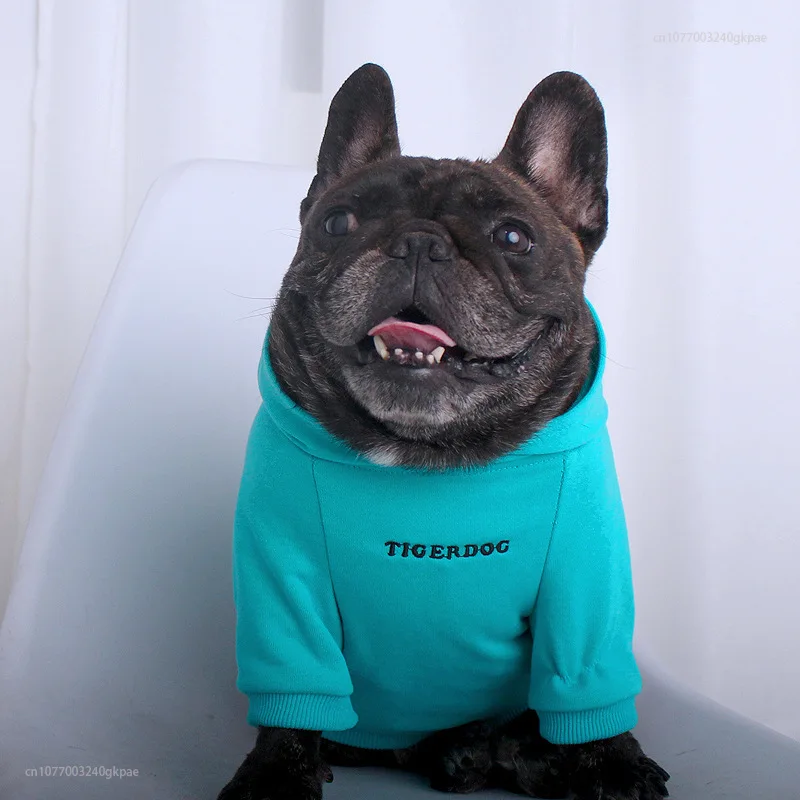

Hooded Sweatshirt Spring Autumn Winter French Dou Embroidered Picture Dog Sweatshirt Teddy Small and Medium Dog Clothes