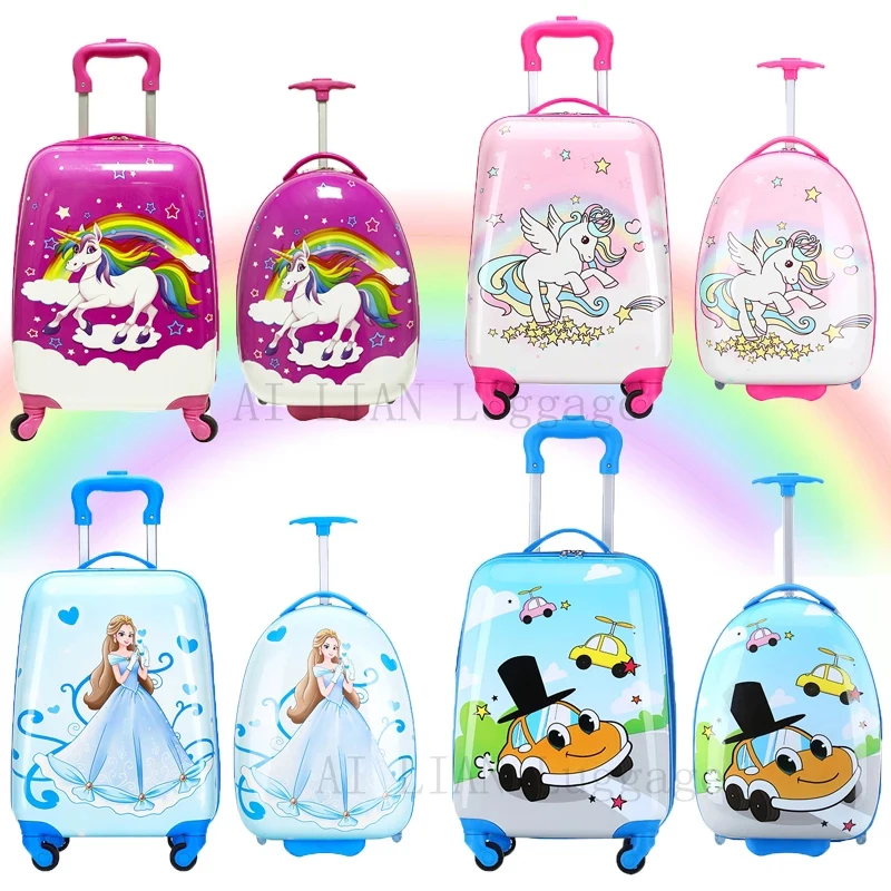 kids travel suitcase with wheels Cartoon anime rolling luggage carry ons cabin trolley luggage bag children car suitcase panda