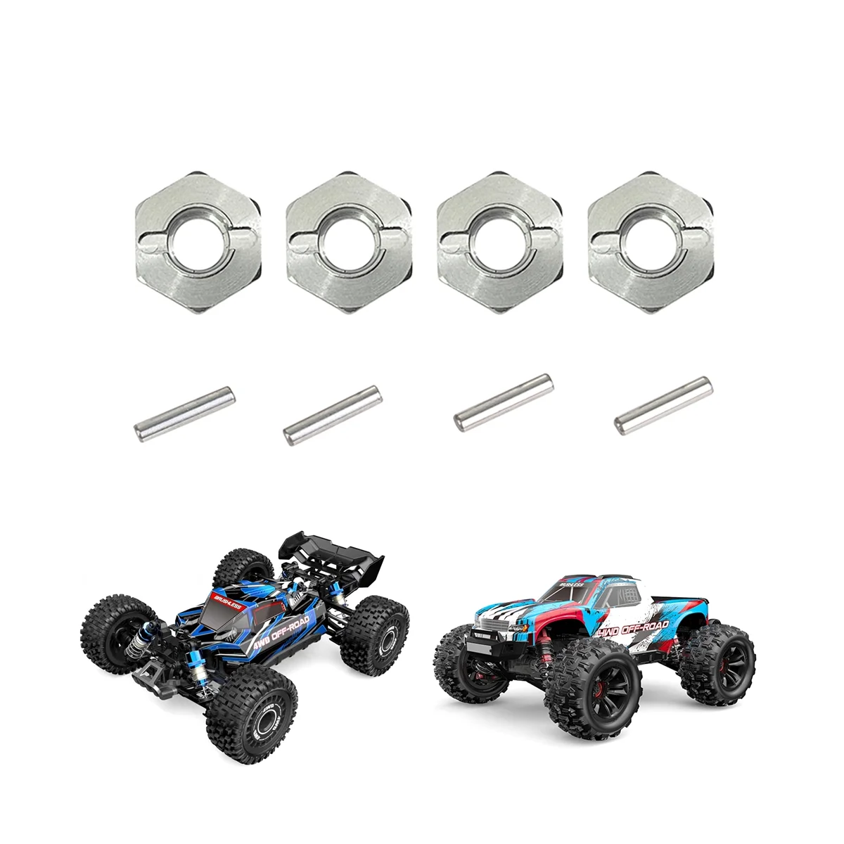 Металлический адаптер для шестигранной ступицы колеса MJX Hyper Go H16 16207 16208 16209 16210 14301
