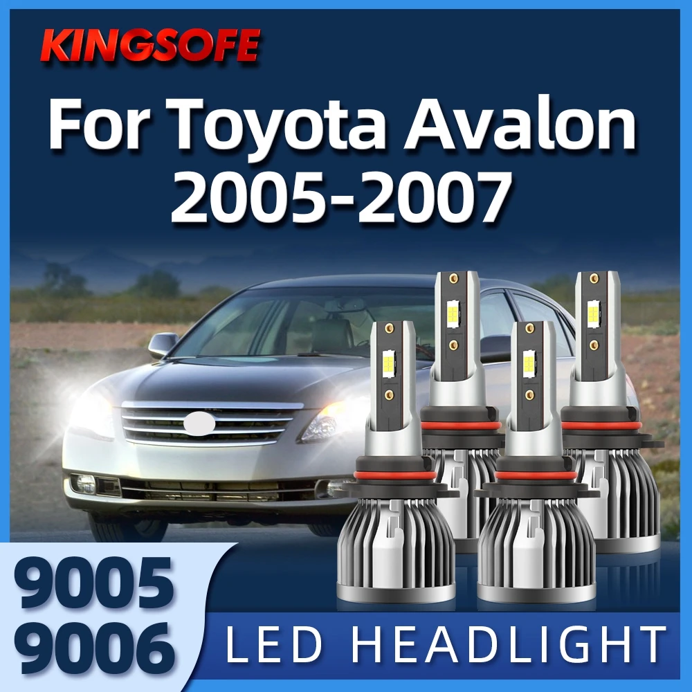 

KINGSOFE 2/4PCS светодиодная колба автомобиля 9005 9006 6000K белые лампы автоаксессуары для Toyota Avalon 2005 2006 2007
