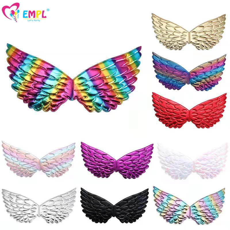 

Cute Unicorn Theme Wings Rainbow Little Girls Angel Wings Baby Shower Kids Birthday Party Decoration Prom Performance Cosplay