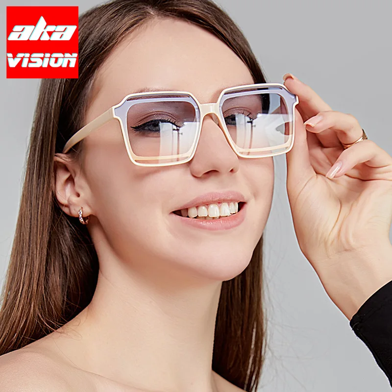

AKA VISION Square Sunglasses Women Fashion Trend Gradient Color Glasses Men Luxury Shades for Women Gafas De Sol Hombre uv400