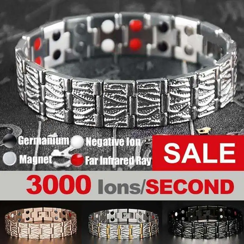 

Magnetic Therapy Bracelet New Adjustable Double Row Magnetic Bracelet Men's Accessories Lovers Health Care Fitness Bracelet