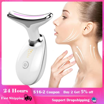 Neck Face Beauty Device Facial Lifting Machine EMS Face Massager Reduce Double Chin Anti Wrinkle Skin Tightening Skin Care Tools