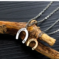 new creative u shaped pendant trend classic versatile stainless steel necklace
